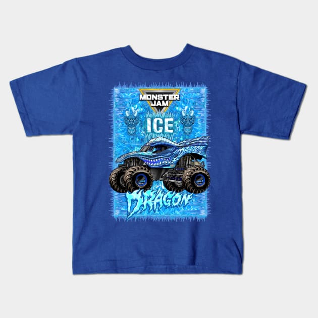 The Blue Ice Dragon Kids T-Shirt by rickyrickbob